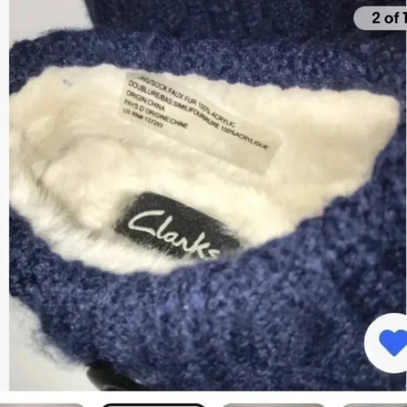 Clark’s woman’s Willowdean navy blue suede upper leather Size 6M slippers shoe - Picture 2 of 12